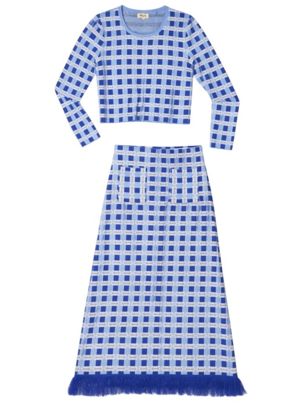 Baum und Pferdgarten Chani Blue crio Sweater Callis Midi Skirt Matching set S/M - Picture 2 of 9